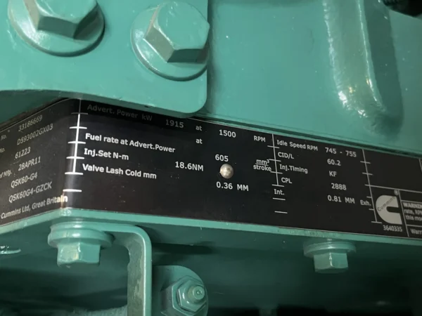 Cummins QSK60-G4 На раме — изображение 13